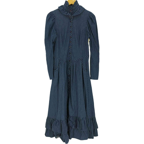 ガニーサックス GUNNE SAX USA製 紙タグ ストライプフリルデニムワンピース レディース 11