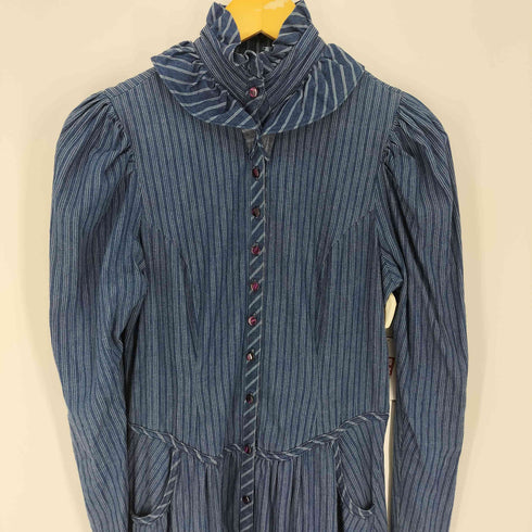 ガニーサックス GUNNE SAX USA製 紙タグ ストライプフリルデニムワンピース レディース 11