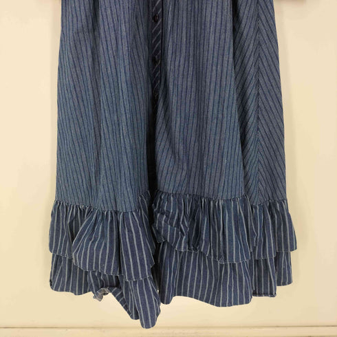 ガニーサックス GUNNE SAX USA製 紙タグ ストライプフリルデニムワンピース レディース 11