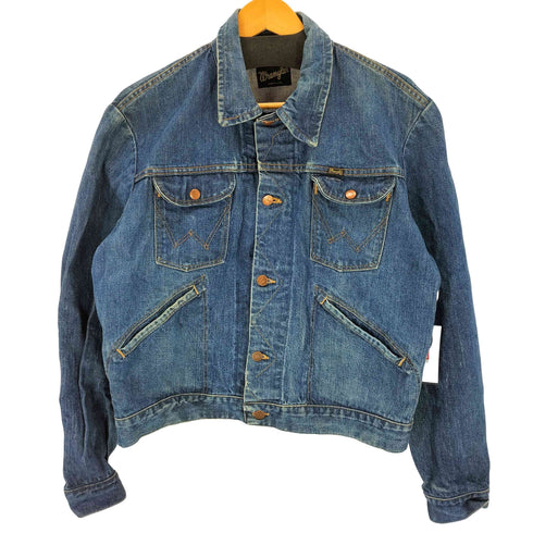 ラングラー Wrangler 70s 黒タグ USA製 124MJ デニムトラッカージャケット メンズ JPN:44