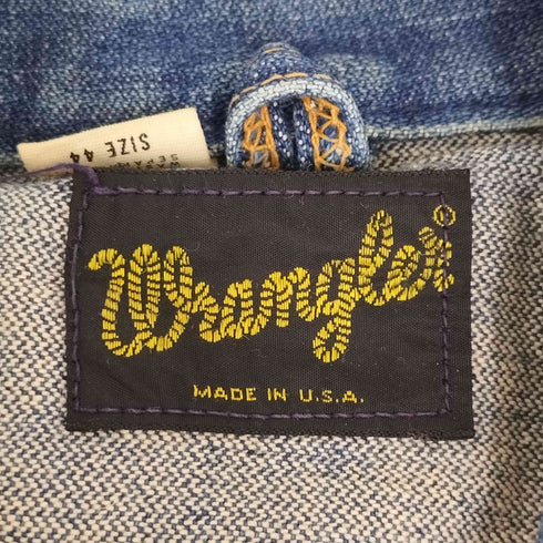 ラングラー Wrangler 70s 黒タグ USA製 124MJ デニムトラッカージャケット メンズ JPN:44
