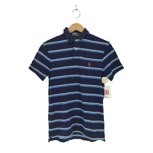 ポロバイラルフローレン Polo by RALPH LAUREN slim fit ボーダー ポロシャツ メンズ import:S