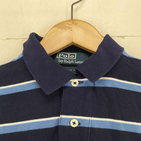 ポロバイラルフローレン Polo by RALPH LAUREN slim fit ボーダー ポロシャツ メンズ import:S