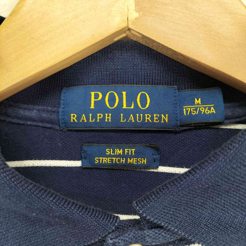 ポロラルフローレン POLO RALPH LAUREN ポニー刺繍 ボーダー ポロシャツ メンズ import:M