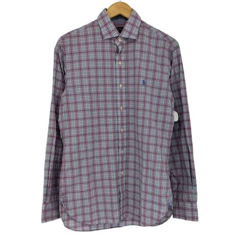 ポロラルフローレン POLO RALPH LAUREN slim fit チェック ワイドカラーシャツ メンズ import:S