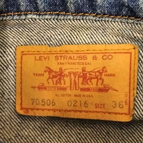 リーバイス Levis 80s USA製 ボタン裏 527 70506-0216 インディゴデニムジャケット メンズ US:36