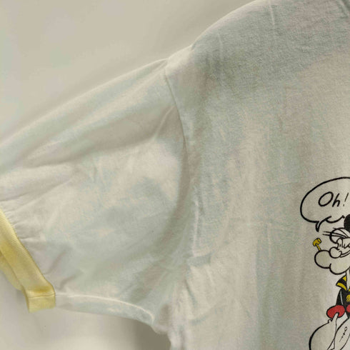 ポパイ POPEYE 裾シングル プリントS/SリンガーTシャツ メンズ