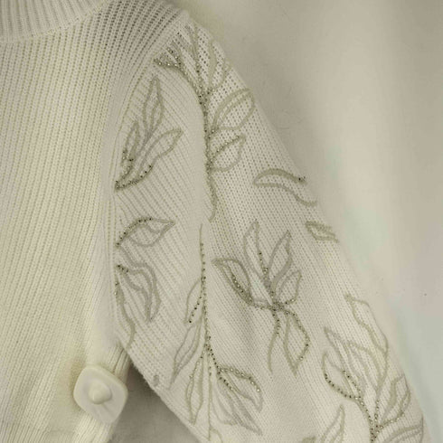 ラグナムーン LAGUNAMOON ショルダーエンブロイダリーニットトップス レディース FREE