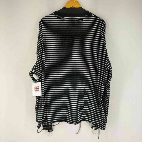 LILWHITEDOT ジップデザインボーダーカットソー メンズ