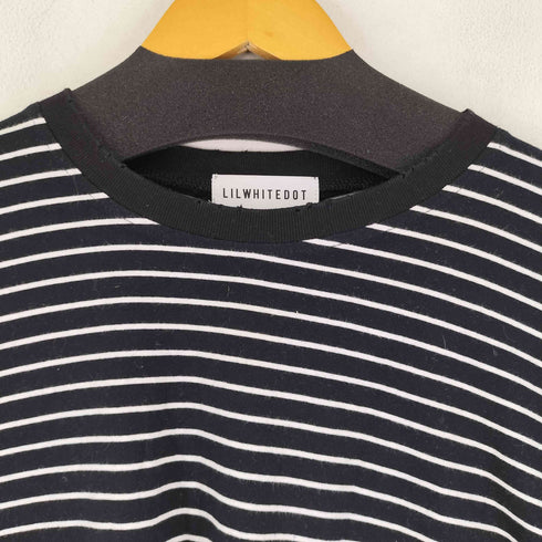 LILWHITEDOT ジップデザインボーダーカットソー メンズ