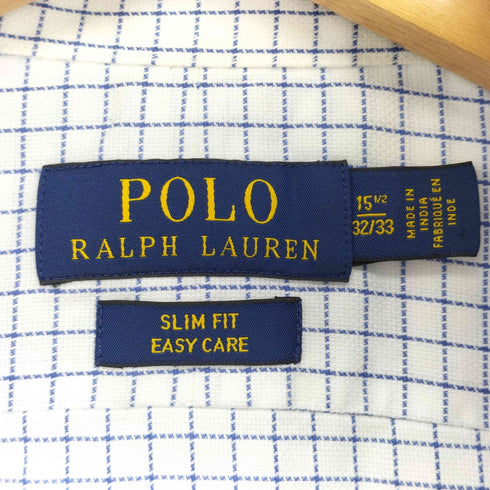 ポロラルフローレン POLO RALPH LAUREN slim fit グラフチェック ホリゾンタルカラーシャツ メンズ 15 1/2-32/33