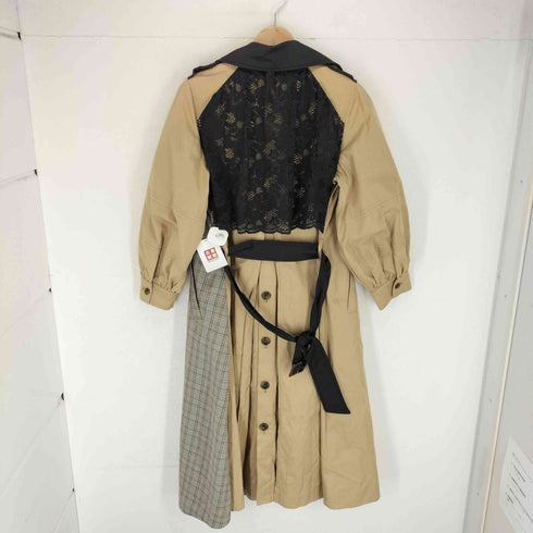 doll up oops チェック柄 切替トレンチコート レディース JPN:38
