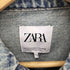 ザラ ZARA RIPPED DENIM JACKET ダメージ デニム ジャケット レディース import:XS