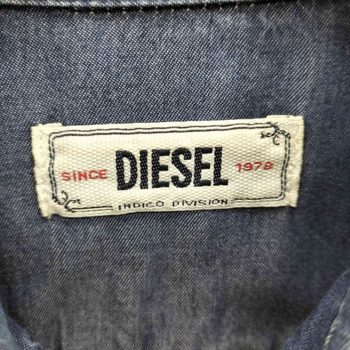 ディーゼル DIESEL ウエスタン パッチワーク デニム スナップボタン デニム プルオーバー ワンピース Y2K レディース