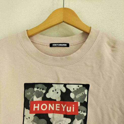 ハニーシナモン Honey Cinnamon プリント クルーネック スウェット レディース FREE