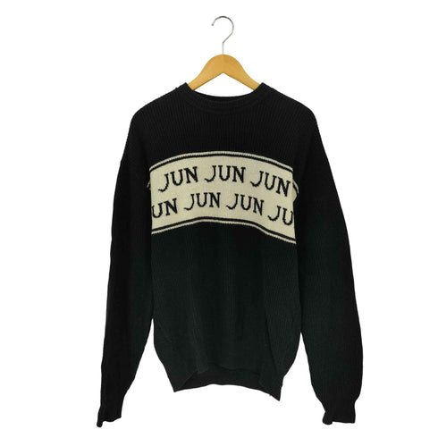 ジュンメン JUN MEN 80-90s フロントロゴ クルーネック ウール ニット メンズ