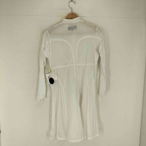 トリココムデギャルソン tricot COMME des GARCONS 16SS レーステーピングシアーコットンシャツワンピース レディース M