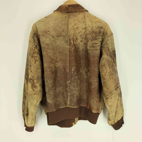 ELEGANCE JAPAN TOKYO A-2型 裏地世界地図 レザー フライト ジャケット メンズ