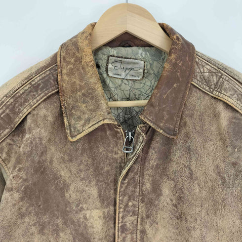 ELEGANCE JAPAN TOKYO A-2型 裏地世界地図 レザー フライト ジャケット メンズ