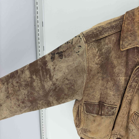 ELEGANCE JAPAN TOKYO A-2型 裏地世界地図 レザー フライト ジャケット メンズ