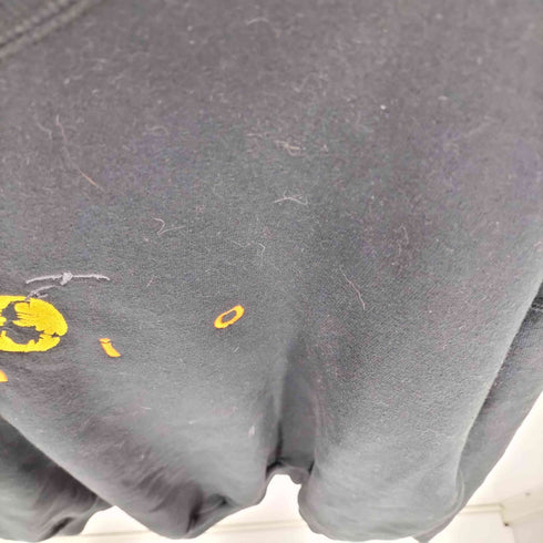 ジャージーズ JERZEES 90S メキシコ製 OHIO 魔女 月コウモリ 刺繍 裏起毛 ポリコットン クルーネック スウェット メンズ import:L