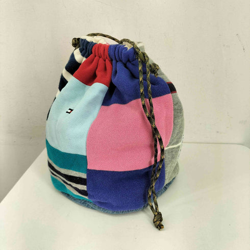 トミーヒルフィガー TOMMY HILFIGER マルチカラー 巾着 ショルダー バッグ メンズ