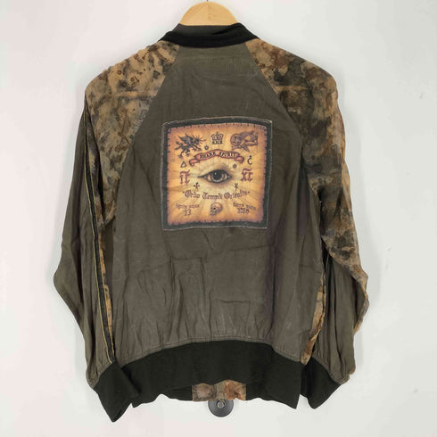 シェアースピリット SHARE SPIRIT シルク100% 総柄 ダブルジップ スカジャン メンズ JPN:44