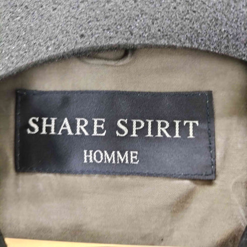 シェアースピリット SHARE SPIRIT シルク100% 総柄 ダブルジップ スカジャン メンズ JPN:44