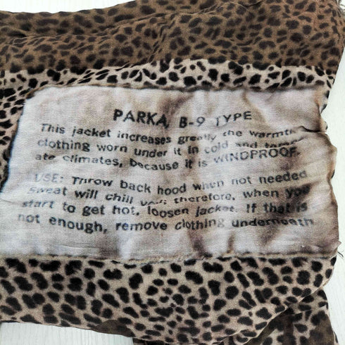 PARKA B-9 TYPE プリント レオパード柄大判スカーフ Y2K グランジ メンズ