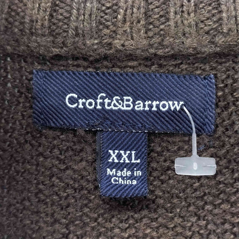 クラフトアンドバロー Croft&Barrow ハーフジップ ニット メンズ import:XXL