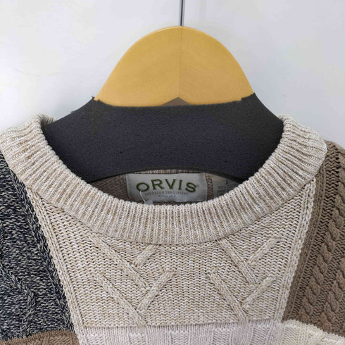 オービス ORVIS パッチワーク コットンニット メンズ import:L