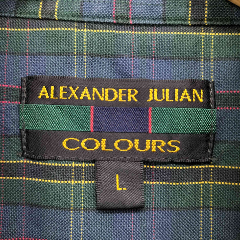 アレキサンダージュリアン ALEXANDER JULIAN チェック BDシャツ メンズ import:L