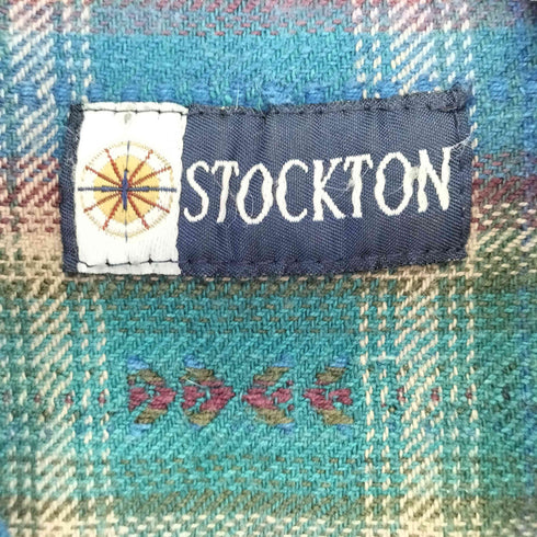 stockton オンブレ コットンネルシャツ メンズ import:XL