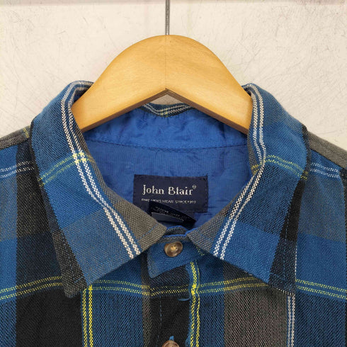 ジョンブレア JOHN BLAIR ブロックチェック レギュラーカラーシャツ メンズ import:L