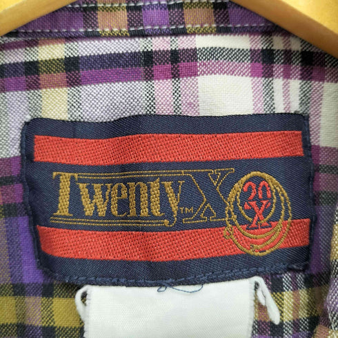 twentyx チェック レギュラーカラーシャツ メンズ