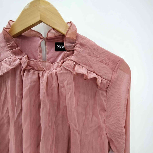 ザラ ZARA フリル ミニワンピース レディース import:M