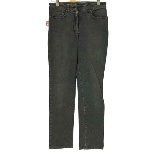 ダナキャランニューヨーク DKNY 00S イタリア製 5ポケット ジップフライ ストレート デニム パンツ Y2K レディース 6