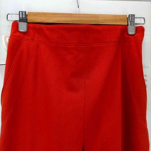 マカフィー MACPHEE ウールポリエステルストレッチ ワイドクロップドパンツ レディース 36