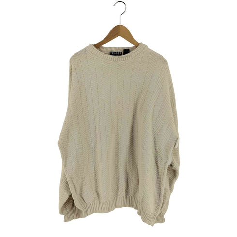 trader bay USA製 ヘリンボーン コットンニット メンズ XLT