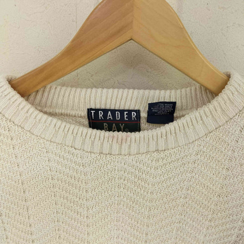 trader bay USA製 ヘリンボーン コットンニット メンズ XLT