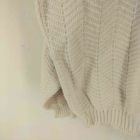 trader bay USA製 ヘリンボーン コットンニット メンズ XLT