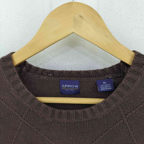 アロー ARROW コットンアクリル クルーネックニット メンズ import:XL