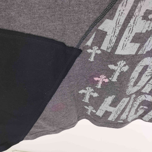 十字架 クロス グラフィックプリント パッチワーク フレア ロング スカート Y2K レディース JPN:M