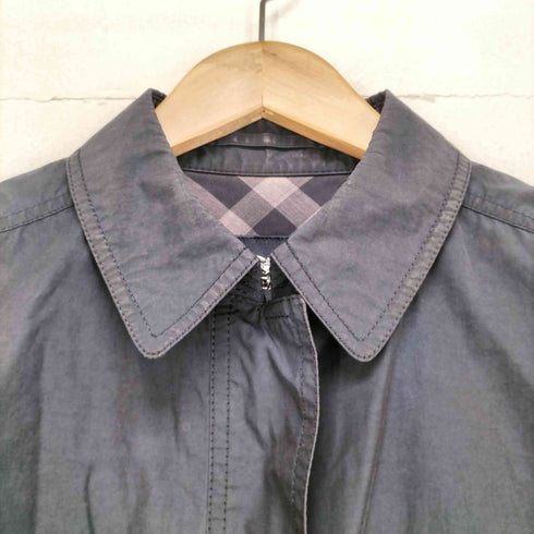 バーバリーロンドン BURBERRY LONDON 裏地チェックナイロンステンカラーコート レディース 42