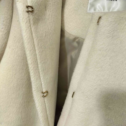 インデックス INDEX 23AW カシミヤ混ノーカラーショートコート レディース JPN:M