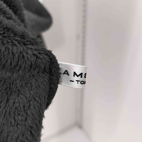 LA MONET フェイクレザーポケット フード コート レディース