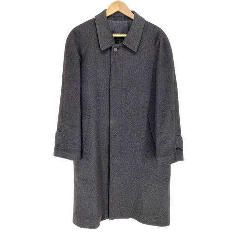 カシミヤ100比翼ステンカラーコート メンズ 170