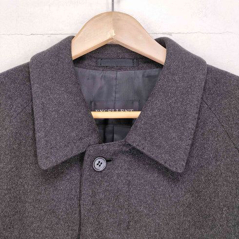 カシミヤ100比翼ステンカラーコート メンズ 170