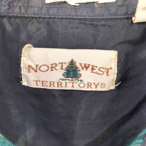 ノースウエストテリトリー NORTHWEST TERRITORY 香港製 チェック 両胸フラップ レギュラーカラーシャツ メンズ import:XL