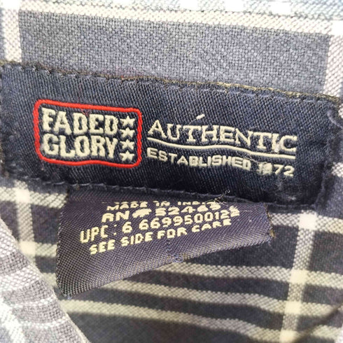 フェイデッドグローリー FADED GLORY チェック レギュラーカラーシャツ メンズ import:M